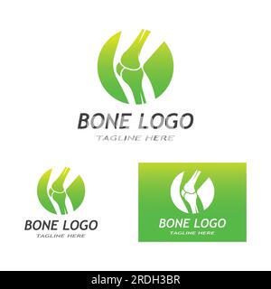 Vektordesign mit Bone-Logo Stock Vektor