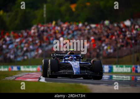 Ungarn, 21/07/2023, #02 Logan SarSergeant, (USA) Williams Mercedes während des ungarischen GP, Budapest, 20-23. Juli 2023 bei der Hungaroring, Formel-1-Weltmeisterschaft 2023. Stockfoto