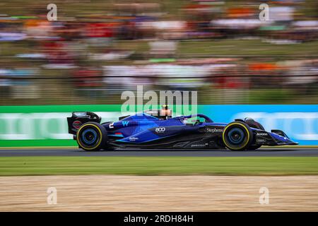 Ungarn, 21/07/2023, #02 Logan SarSergeant, (USA) Williams Mercedes während des ungarischen GP, Budapest, 20-23. Juli 2023 bei der Hungaroring, Formel-1-Weltmeisterschaft 2023. Stockfoto