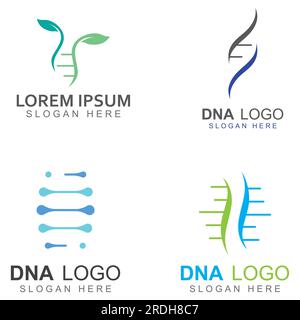 DNA-Vektor-Logo. Modernes medizinisches Logo mit Vektordesign Stock Vektor