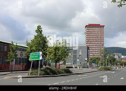 Divis Street in Belfast Stockfoto