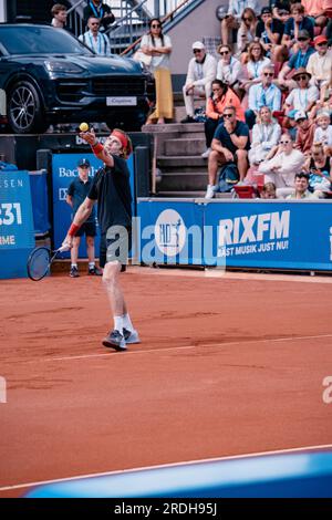 Båstad, Schweden. 2023 07 21. Andrey Rublev schlägt Alexander Zverev im Viertelfinale Daniel Bengtsson Stockfoto