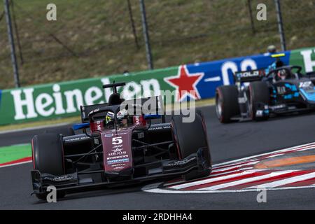 05 POURCHAIRE Theo (FRA), ART Grand Prix, Dallara F2, Action während der 9. Runde der FIA Formel-2-Meisterschaft 2023 vom 21. Bis 23. Juli 2023 auf dem Hungaroring in Mogyorod, Ungarn Stockfoto