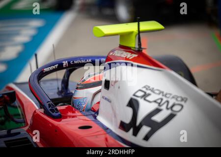 NOVALAK Clement (FRA), Trident Racing, Dallara F2, Portrait während der 9. Runde der FIA Formel-2-Meisterschaft 2023 vom 21. Bis 23. Juli 2023 auf dem Hungaroring in Mogyorod, Ungarn Stockfoto