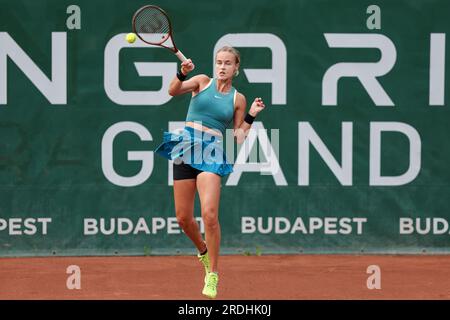 Budapest, Ungarn. 21. Juli 2023. Anna Siskova (CZE) während des Viertelfinalspiels des ungarischen Gran Prix Tennis WTA250 am 21. Juli 2023 in Romai Teniszakademia, Budapest, Ungarn Kredit: Live Media Publishing Group/Alamy Live News Stockfoto