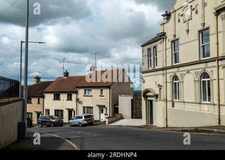 Außenansicht des Chandler’s House, Rathfriland, Co Down, Nordirland, Großbritannien. Kürzlich restauriert durch Rathfriland und Kreiserneuerung. Stockfoto