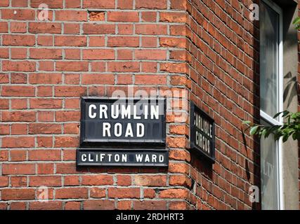 Crumlin Road in Belfast Stockfoto