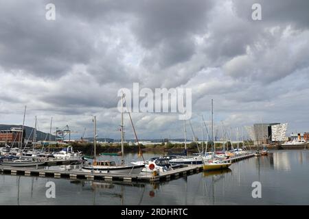 Belfast Harbour Marina in Nordirland Stockfoto