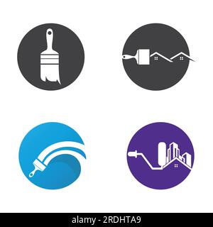 Abbildung des Vektorsymbols für Logos malen Stock Vektor