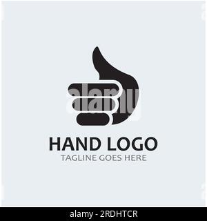 Vorlage für Vektordesign des Handlogos Stock Vektor