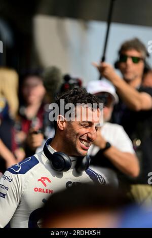 Budapest, Ungarn. 21. Juli 2023. 21. Juli 2023, Hungaroring, Budapest, Formel 1 Grand Prix von Ungarn 2023, im Bild Daniel Ricciardo (AUS), Scuderia AlphaTauri Credit: dpa/Alamy Live News Stockfoto