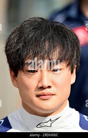 Budapest, Ungarn. 21. Juli 2023. 21. Juli 2023, Hungaroring, Budapest, Formel 1 Grand Prix Ungarischer Grand Prix 2023, im Bild Yuki Tsunoda (JPN), Scuderia AlphaTauri Credit: dpa/Alamy Live News Stockfoto