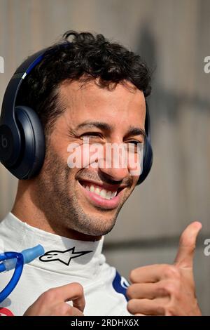 Budapest, Ungarn. 21. Juli 2023. 21. Juli 2023, Hungaroring, Budapest, Formel 1 Grand Prix von Ungarn 2023, im Bild Daniel Ricciardo (AUS), Scuderia AlphaTauri Credit: dpa/Alamy Live News Stockfoto