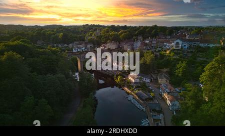 Wunderschöner Sonnenuntergang in North Yorkshire Stockfoto