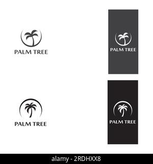 Palm Tree Sommer logo template Vector Illustration Stock Vektor