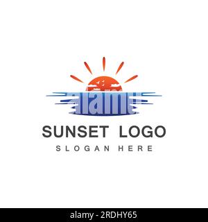 Sun Vektor illustration symbol Logo Template Design Stock Vektor