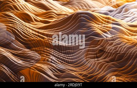 Wunderschöne farbenfrohe Lichteffekte durch braune Lichter und Blitz. Hintergrund mit fliegenden Designelementen. Blauer Hintergrund. Hintergrund mit abstraktem Glitzerlicht Stockfoto