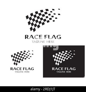 Race-flag Icon, einfaches Design Illustration Vektor Stock Vektor