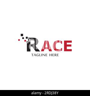Race-flag Icon, einfaches Design Illustration Vektor Stock Vektor