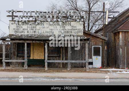 The Longhorn Saloon, Scenic, South Dakota, USA. Stockfoto