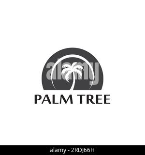 Palm Tree Sommer logo template Vector Illustration Stock Vektor