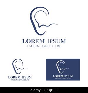 Vektor für Hörsinn oder Ohrsymbol Stock Vektor