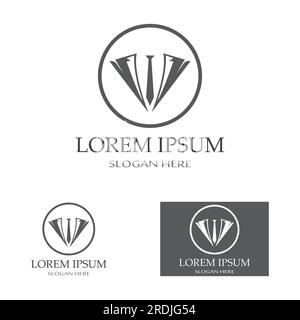 Tuxedo-Symbol und Logo für Herrenbekleidung, Designvorlage Stock Vektor