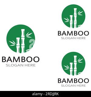 Logo einer Bambuspflanze oder einer Art Hohlpflanze. Mit einem modernen Vektorkonzept Stock Vektor