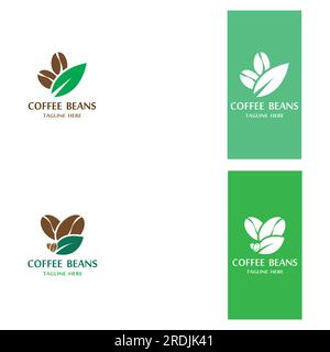 Kaffeebohne symbol Vektor-illustration Vorlage Stock Vektor