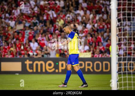 Faro, Portugal. 20. Juli 2023. Cristiano Ronaldo vom Al Nassr FC in Aktion während des Algarve Cup (Vorsaison-freundlich) Fußballspiels zwischen Al Nassr FC und SL Benfica in Estadio Algarve. (Endstand: Al Nassr FC 1 - 4 SL Benfica) Guthaben: SOPA Images Limited/Alamy Live News Stockfoto