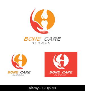 Vektordesign mit Bone-Logo Stock Vektor
