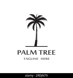 Palm Tree Sommer logo template Vector Illustration Stock Vektor
