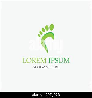 Fußlogo mit modernem Konzept. Stock Vektor