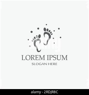 Fußlogo mit modernem Konzept. Stock Vektor