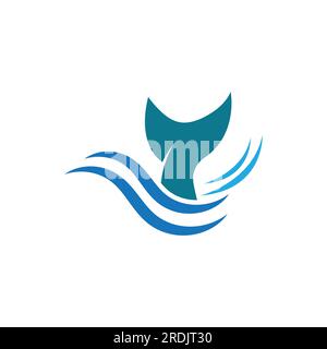 Wasser Wellen Symbol Vektor Grafik Design logo Stock Vektor