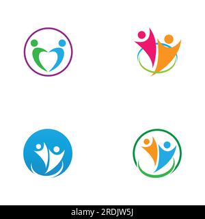 Gemeinschaft, Netzwerk und soziale Icon Design vorlage Stock Vektor