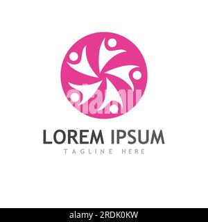 Gemeinschaft, Netzwerk und soziale Icon Design vorlage Stock Vektor