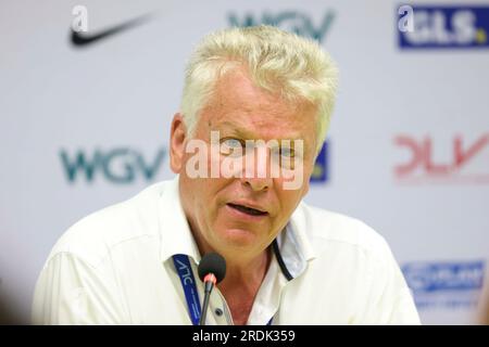 Kassel, Deutschland. 08. Juli 2023. firo: 8. Juli 2023, Leichtathletik, LA, DM 2023 in Kassel, Deutsche Meisterschaft 2023, Jurgen KESSING, DLV President, Portrait Credit: dpa/Alamy Live News Stockfoto