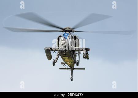 Der Agusta A129 Mangusta-Angriffshubschrauber der italienischen Armee. Stockfoto