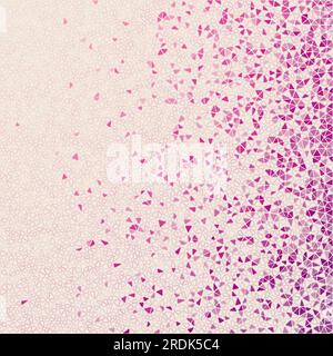 Abstrakter geometrischer Hintergrund. Attraktive verstreute, niedrige Polydreiecke mit farbigem Farbverlauf. Ansprechende Vektordarstellung. Stock Vektor