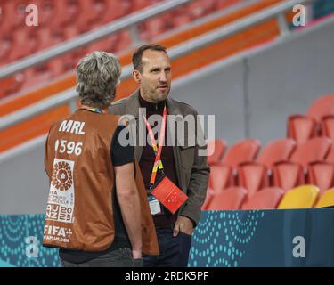 Ehemaliger Torwart Mark Schwarzer während der FIFA Women's World Cup 2023 Group D England Women vs Haiti Women im Suncorp Stadium, Brisbane, Australien, 22. Juli 2023 (Foto: Patrick Hoelscher/News Images) Stockfoto