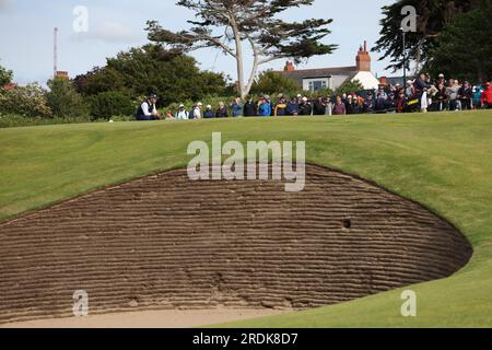 Wirral, England, am 21. Juli 2023. Hideki Matsuyama aus Japan am 2. Tag der British Open Golf Championship 2023 im Royal Liverpool Golf Club in Wirral, England, am 21. Juli 2023. Kredit: Koji Aoki/AFLO SPORT/Alamy Live News Stockfoto