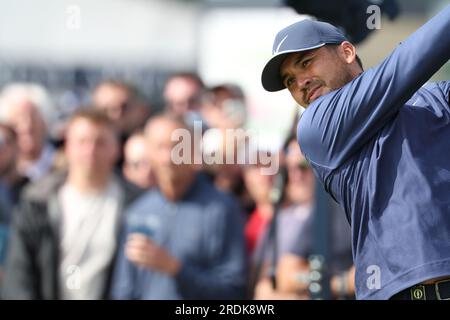 Wirral, England, am 21. Juli 2023. Jason Day in Australien am 2. Tag der British Open Golf Championship 2023 im Royal Liverpool Golf Club in Wirral, England, am 21. Juli 2023. Kredit: Koji Aoki/AFLO SPORT/Alamy Live News Stockfoto