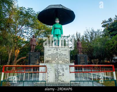 Juni 28. 2023, Uttarakhand, Indien. Freedom Fighter Netaji Subhash Chandra Bose Statue im Gandhi Park, Dehradun City. Stockfoto