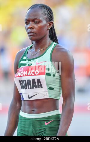 Monaco, Fürstentum Monaco. 21. Juli 2023. 400m FRAUEN: Mary MORAA (Kenia) während der Diamond League - Monaco International Athletics Meeting, Athletics Internationals in Monaco, Fürstentum Monaco, Juli 21 2023 Kredit: Independent Photo Agency/Alamy Live News Stockfoto