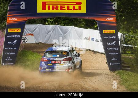 Tartu, Estland - 22/07/2023, 65 Robert JURGENSON (EST), Siim OJA (EST), FORD Fiesta Rally4, RC4, Rally4, Aktion während der Rallye, Estland. , . WRC World Rally Car Championship vom 20. Bis 23. Juli 2023 in Tartu, Estland - Foto Nikos Katikis/DPPI Credit: DPPI Media/Alamy Live News Stockfoto