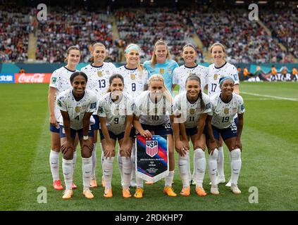 Auckland, Neuseeland. 22. Juli 2023. Auckland, Neuseeland, Juli 22. 2023: Teamfoto der USA vor dem Fußballspiel der FIFA Womens World Cup 2023 zwischen den USA und Vietnam im Eden Park in Auckland, Neuseeland. (Ane Frosaker/SPP) Kredit: SPP Sport Press Photo. Alamy Live News Stockfoto