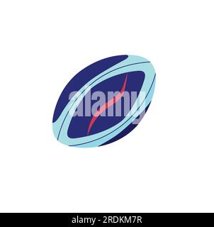 Rugby-Flachvektor isoliert auf weißem Hintergrund. Ballabbildung für Rugby. Sportangebot Stock Vektor