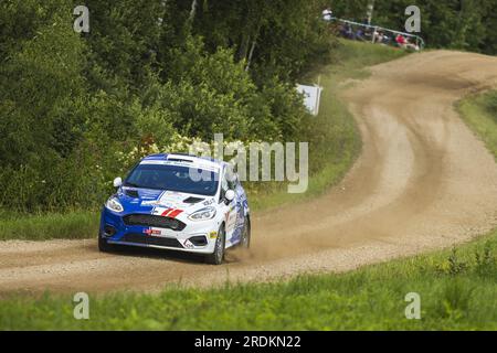 Tartu, Estland, 22/07/2023, 65 Robert JURGENSON (EST), Siim OJA (EST), FORD Fiesta Rally4, RC4, Rally4, Aktion während der Rally Estonia 2023, 8. Runde der WRC World Rally Car Championship 2023, vom 20. Bis 23. Juli 2023 in Tartu, Estland Stockfoto