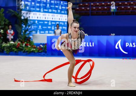 Mailand, Italien. 22. Juli 2023. KOLOSOV Margarita (GER) während rhythmischer Turnstunden - Weltmeisterschaft, Turnspiele in Mailand, Italien, Juli 22 2023 Kredit: Independent Photo Agency/Alamy Live News Stockfoto